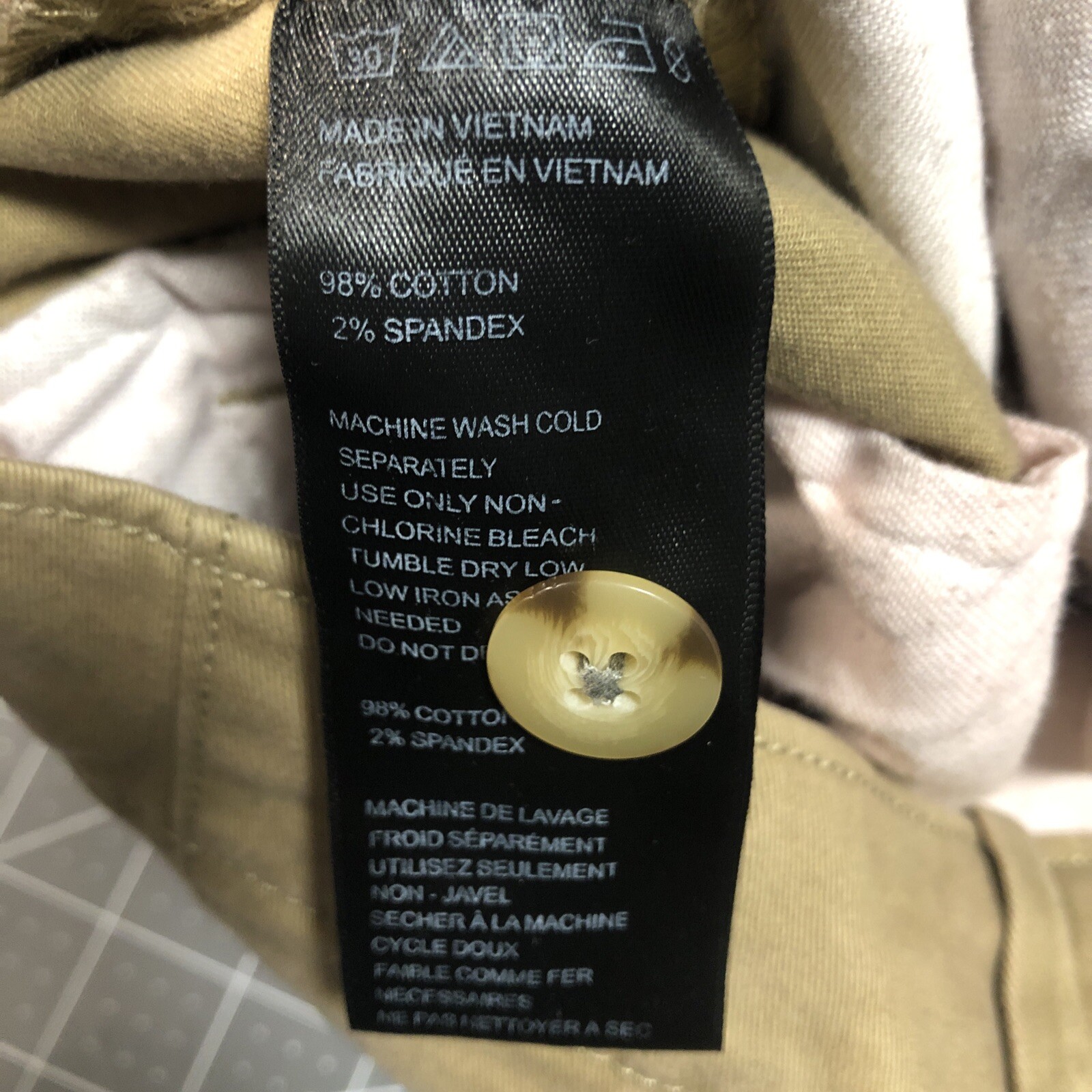 Men Shorts Urban Outfitters W34 Skinny Fit Tan / Khaki Chino Stretch