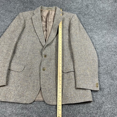 MAGEE Donegal Tweed Blazer Mens 46L Speckled Herringbone Sport Coat - Picture 4 of 14