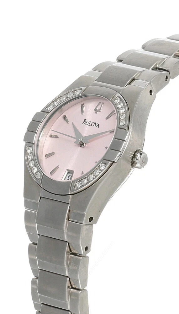 Bulova women's top watch pink face