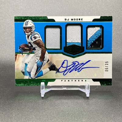 2018 Panini Plates & Patches - Patch Trio D.J. Moore #PT-DM  / 35 (AU, MEM, RC)