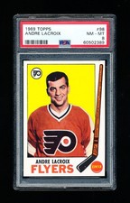 1969 TOPPS HOCKEY 98 ANDRE LACROIX PSA 8 NM-MINT FLYERS