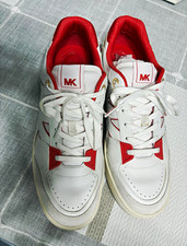 Michael Kors Rebel Leather Sneaker in Spiced Coral Multi. Size 9.5M