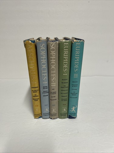 Vintage Modern Library Greek Tragedies Lot Of 5 Euripides Sophocles Aeschylus HC