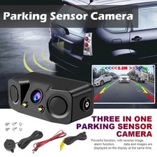 3in1 170  Car Visual Reversing Rear View Camera with Backup Radar Parking Sensor