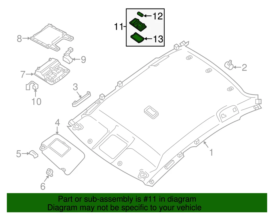 Conjunto de lámpara domo original Nissan Versa Sentra NUEVO OEM Foto 4 de 4