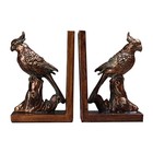 1 Pair Country Style Parrot Bookend Resin Decorative Book Holder for Home
