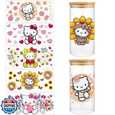 YOAOXILA 5 Sheets UV DTF Cup Wraps Transfer Stickers for Glass, Cup Wraps Dec