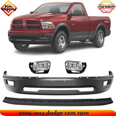 Front Bumper Paintable Steel & Lower Valance Kit For 2009-2012 Dodge Ram 1500