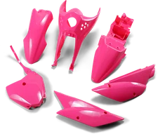UFO Fits Replacement Body Fender Kit - Pink - Kawasaki 2010-2025 KLX110R KLX110