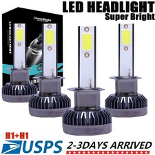 4pcs H1h1 Combo 1200000lm Led Headlight High Low Beam Kit Bulbs White 6000k