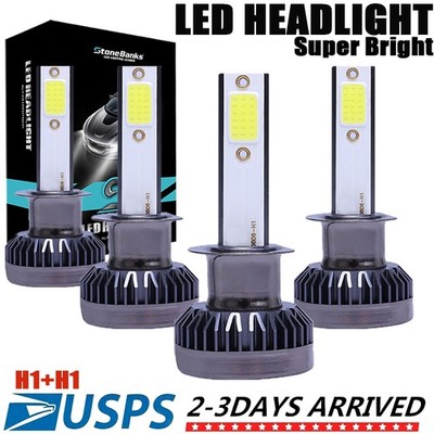 4PCS H1+H1 Combo 1200000LM LED Headlight High Low Beam Kit Bulbs White 6000K