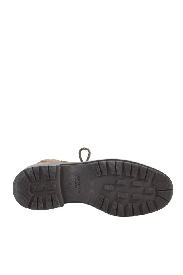 Aquatalia женщин кожаный металлический шнурует вверх лодыжки боя ботинки коричневый размер 7 - Изображение 3 из 4