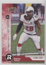2018 Upper Deck CFL Red 118/150 Corey Tindal #140 6i4