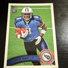 Topps 2011 Jamie Harper #382 Rookie Tennessee Titans NFL Football Card. rookie card picture