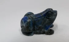 Carved Sodalite Frog Crystal Stone