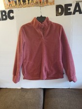 Eddie bauer womens size S Burgundy half Button pullover sweater