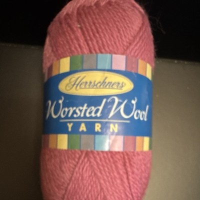 Herrschners Worsted Wool 100% Pure New Wool Med Rose Worsted Yarn Skein
