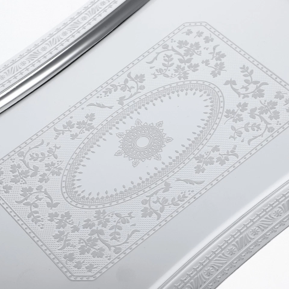 Serviertablett Mit Henkel Aus Edelstahl Obstteller Snack -Serviergericht - Bild 4 von 4