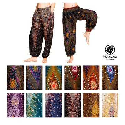 PANASIAM Muckhose Peacock - Haremshose, Pumphose, weite Freizeithose, Pluderhose