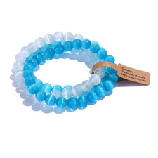 3PCS Healing Crystal Gemstone Bracelet for Women Men Jewelry Set