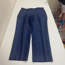 Lauren Ralph Lauren Mens Navy Blue Dress Pants Flat Front 34W x 30L RN90736