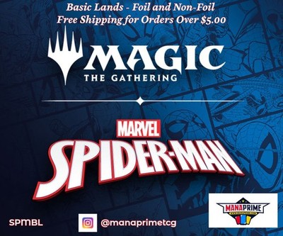 MTG Spider-man Basic Land You Pick 99 cents One Low Shipping Cost Marvel Magic