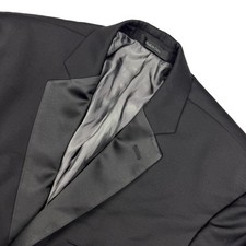 Calvin Klein Men's Wool 2-Button Tuxedo Jacket Black 42S
