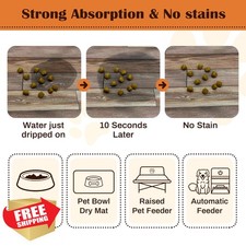 Pet Feeding Mat Waterproof Dog Cat Bowl Absorbent Non Slip Mat