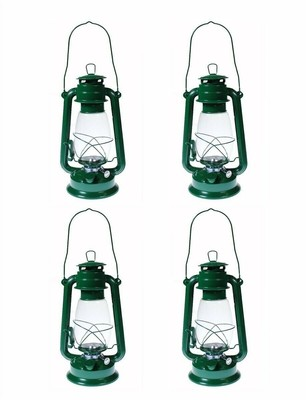 #ad Qty=4 Hurricane Kerosene Oil Lantern Emergency Hanging Light Lamp GREEN 12quot; $57.70
