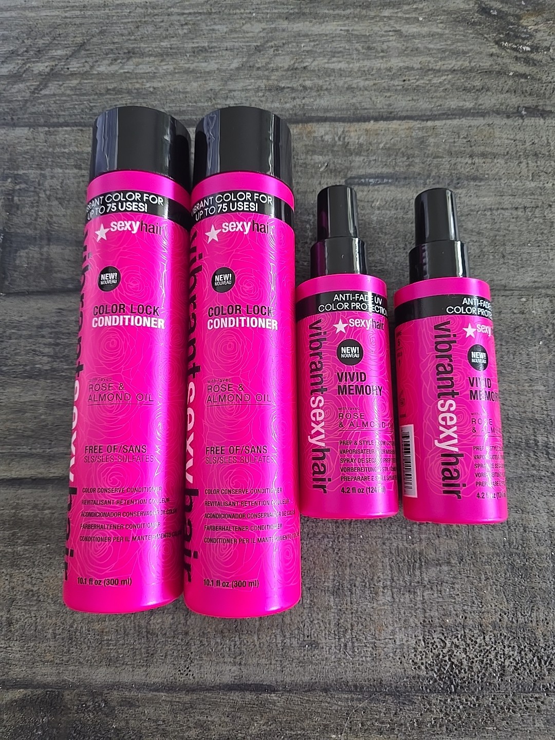 Sexy Hair 2) Vibrant Color Lock Conditioner  & 2) Vivid Memo