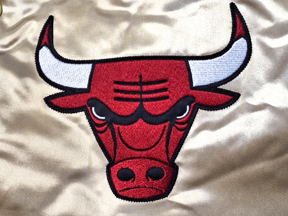 Chaqueta de Campeonato de las Finales de los Chicago Bulls 1998 oro satinado NBA talla 3XL a presión Foto 4 de 4