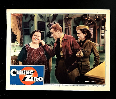 CEILING ZERO 1936 ORIGINAL LOBBY CARD, JAMES CAGNEY, PAT O'BRIEN, JUNE ...