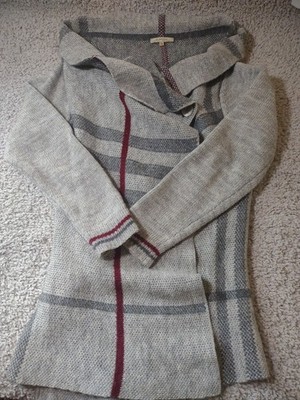 Elisabetta Women s Wool Blend Sweater Coat Size M Made In Italy Grey