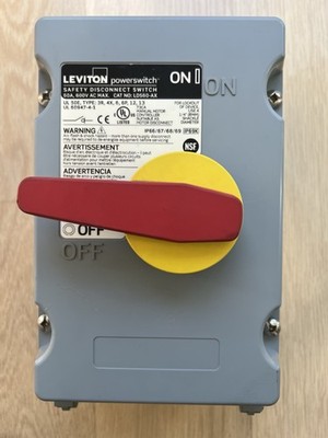  Leviton PowerSwitch Safety Disconnect Switch - for Hot Tub or Other Appliances