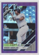 2019 Panini Donruss Optic Purple Pandora Prizm 98/99 Jesus Aguilar #166 uu6