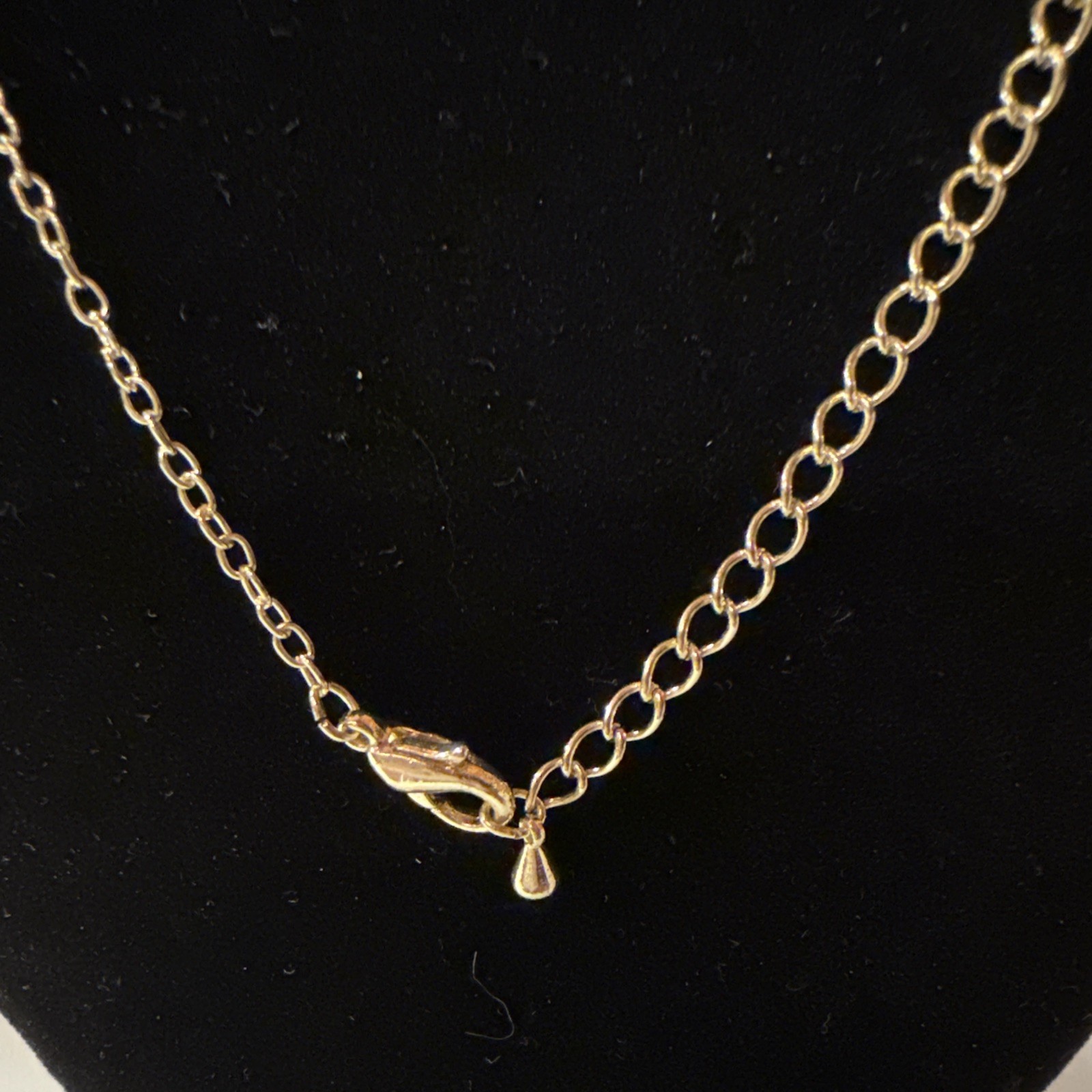 Goldtone Necklace with Matching Earrings Diamond Stone Unsure If Real