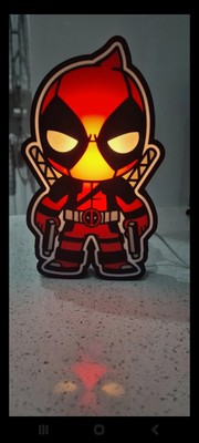 3D-gedrucktes Deadpool inspiriertes Leuchtkasten/Nachtlicht mit USB LED Licht