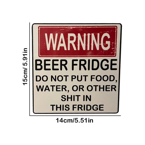 WARNING BEER FRIDGE MAGNET. NOVELTY, GIFT, BEER - HOME BARS FRIDGE -MAGNETS - Picture 11 of 12