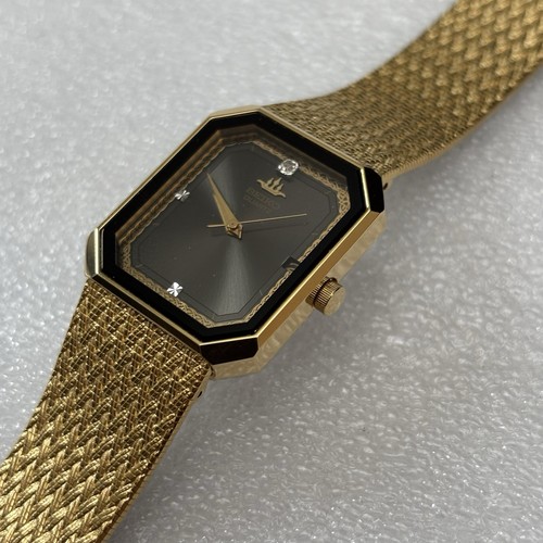 Neo Vintage SEIKO GALAXY 5P32-5020 Quartz Mens Watch JAPAN NOS Gold Tone Tank - Picture 10 of 14