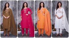 Indian Pakistani Top Tunic Kurti Salwar Kameez Set Women Party Wear Ethnic Dress
