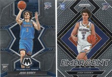 Josh Giddey ROOKIE CARDS- 2021-22 Panini Prizm - Emergent, 2021-22 Panini Mosaic