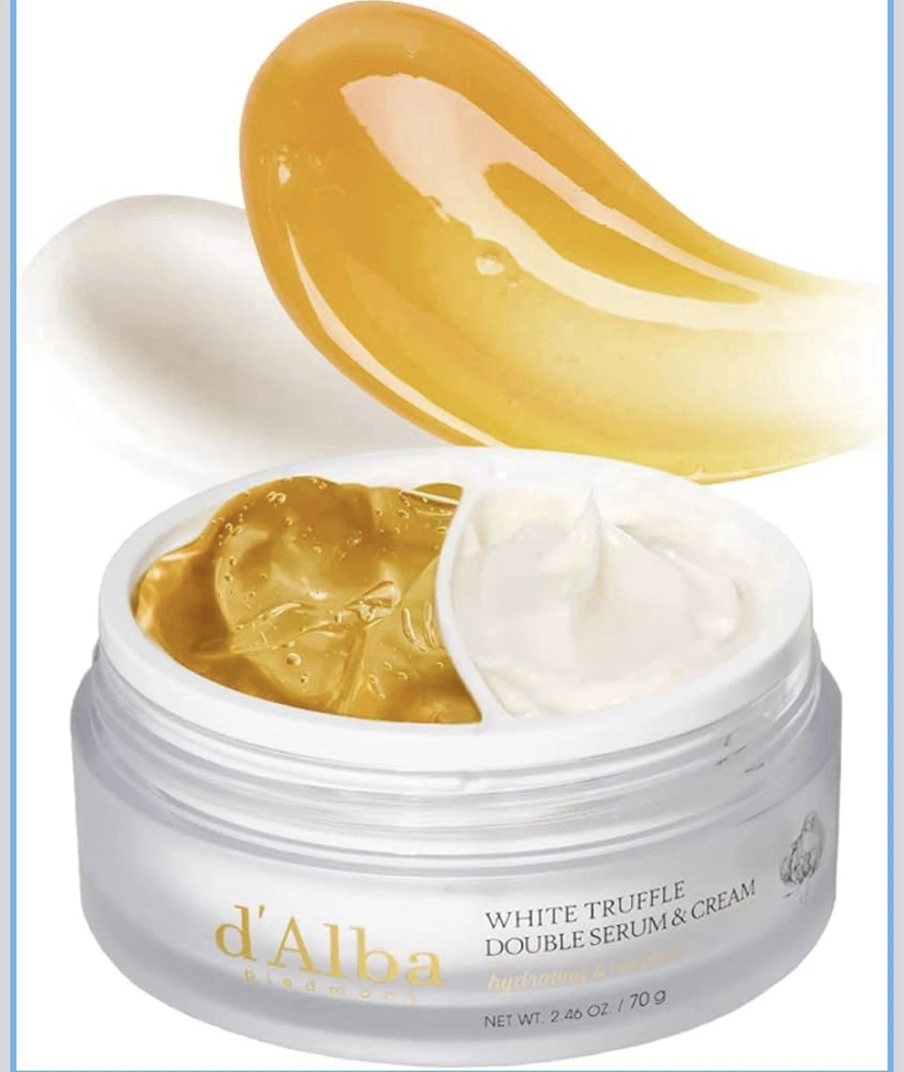 d'Alba Italian White Truffle Double Serum & Cream Vegan Skincare 2-in-1 NIB