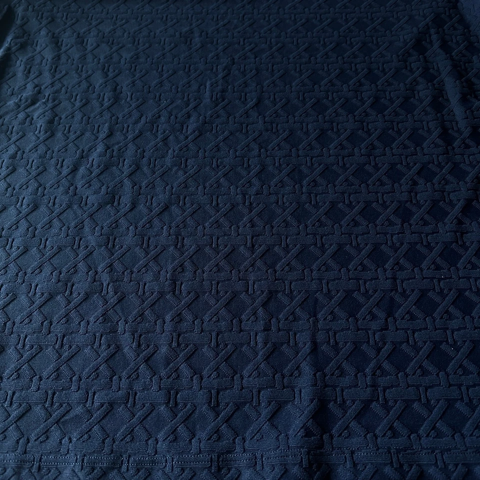 Top de tela J McLaughlin XL Catalina para mujer azul marino texturizado geométrico preppy clásico Foto 4 de 4