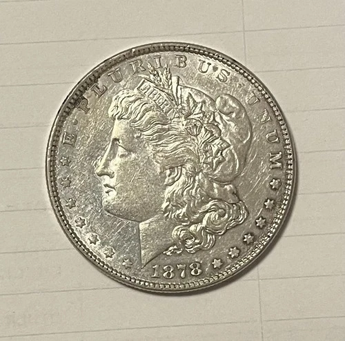 1878 8TF AU Morgan Silver Dollar