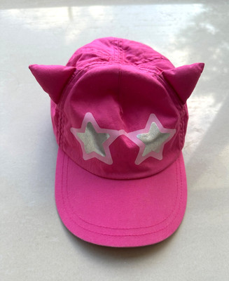 NEU Joules Mädchen Baseball Cap Sonnenhut rosa Katze 3-7 Jahre Cat Caprice