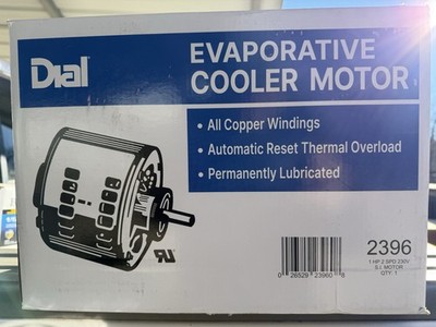 Dial Mfg 2396 1hp Evaporative Cooler Replacement Motor 2 Speed