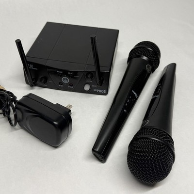 AKG SR 40 Mini Pro 2  Wireless System w/ Pair of Microphones - Tested / Works