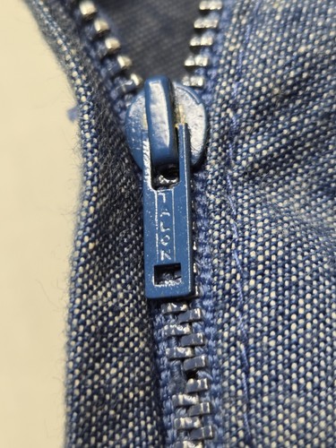 Vintage 1950s Denim Chambray Embroidered Full Circle Poodle Skirt 24 Waist - Picture 7 of 9