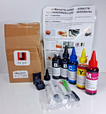 4-Color Bulk Ink Refill Kit for HP Inkjet Printer Cartridges 500ML