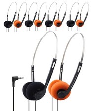 Classroom Headphones For School Students 3.5mm Jack 4 Ft Cord 10 PCS